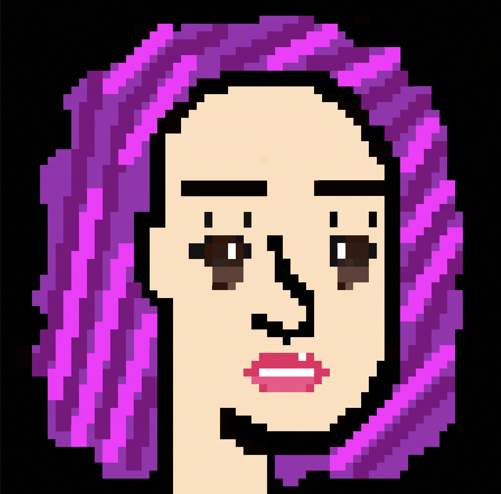 Pixel Purple Hair Girl